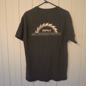 Real Performance Machinery Americana Black T Shirt Size Large Hanes